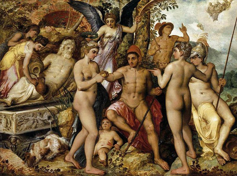 Frans Floris de Vriendt The Judgment of Paris Norge oil painting art